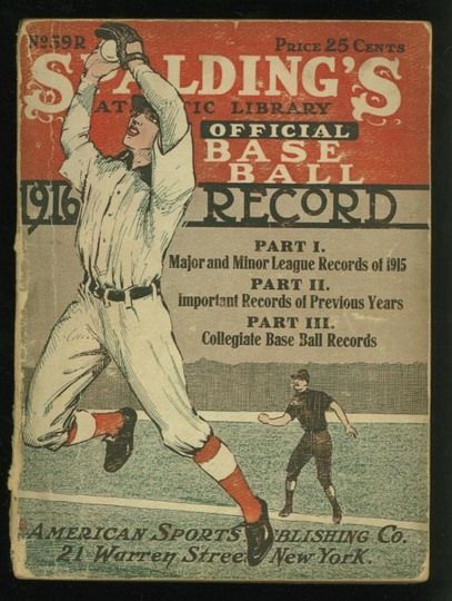 MAG 1916 Spalding's Official Baseball Record